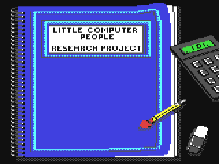 Little Computer People title screen for Commodore 64